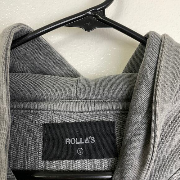 Revolve Rollas X MTV Hoodie Sweatshirt Small Washed Gray Graphic French Terry - Picture 8 of 10